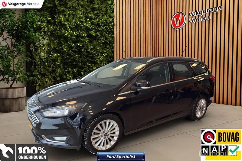 Zwart Occasion 2016 Ford Focus Titanium Stationwagen | € 8.495 (Eerlijke prijs) - Afbeelding 1/2