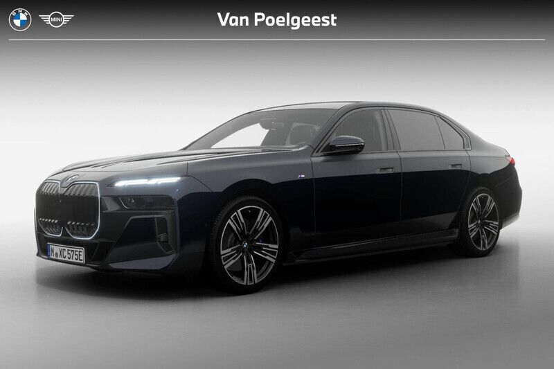 M carbonschwarz metallic (zwart metallic) Nieuw 2025 BMW i7 M Sport Sedan | € 149.531 (Eerlijke prijs) - Afbeelding 1/4