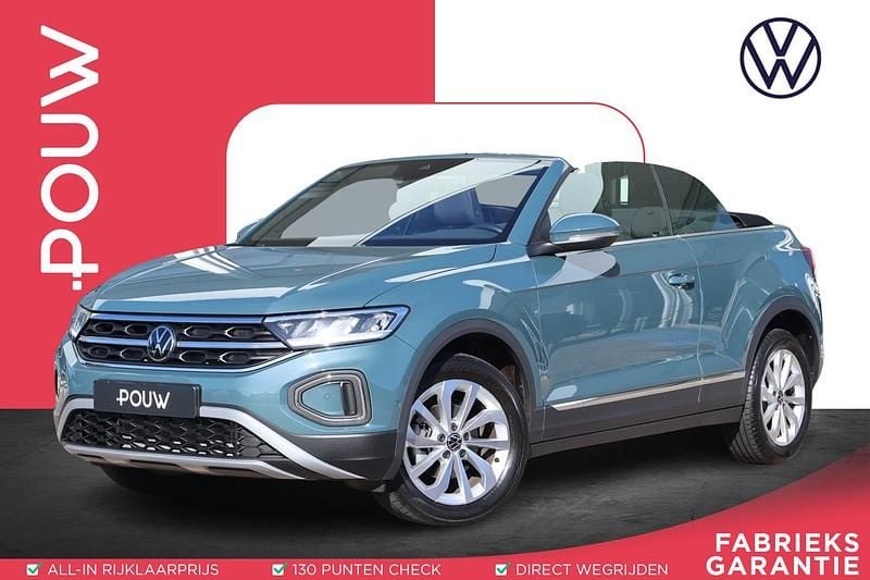 Blauw Gebruikt 2024 VW T-Roc Cabriolet Style Cabriolet | € 39.950 (Eerlijke prijs) - Afbeelding 1/4