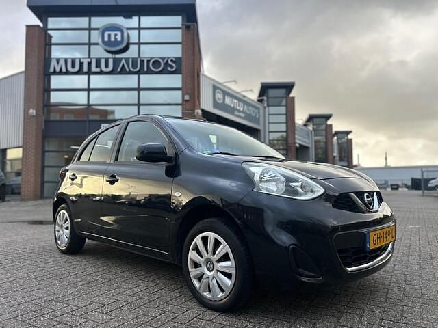 Zwart Occasion 2015 Nissan Micra Acenta Hatchback | € 5.890 (Eerlijke prijs) - Afbeelding 1/4