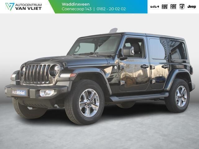 Zwart Gebruikt 2020 Jeep Wrangler Unlimited Sahara SUV | € 43.990 - Afbeelding 1/4