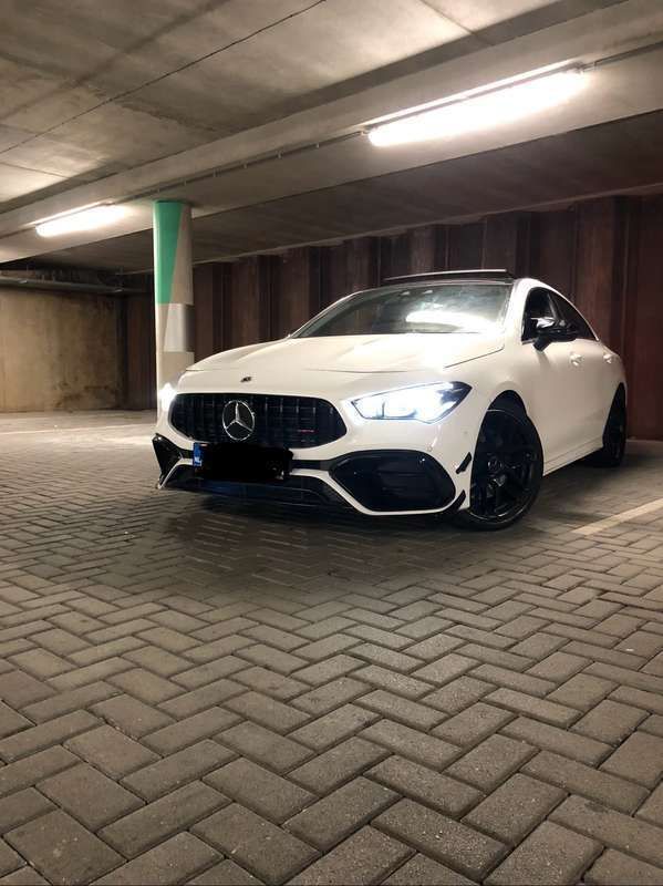Wit Gebruikt 2019 Mercedes CLA45 AMG Premium Plus Sedan | € 34.999 - Afbeelding 1/4