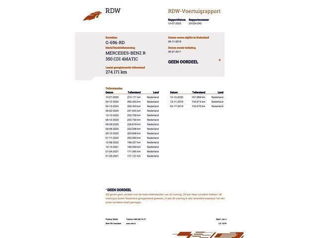 Zwart Gebruikt 2011 Mercedes R350 Prestige MPV | € 10.950 (Iets duurder) - Afbeelding 1/3