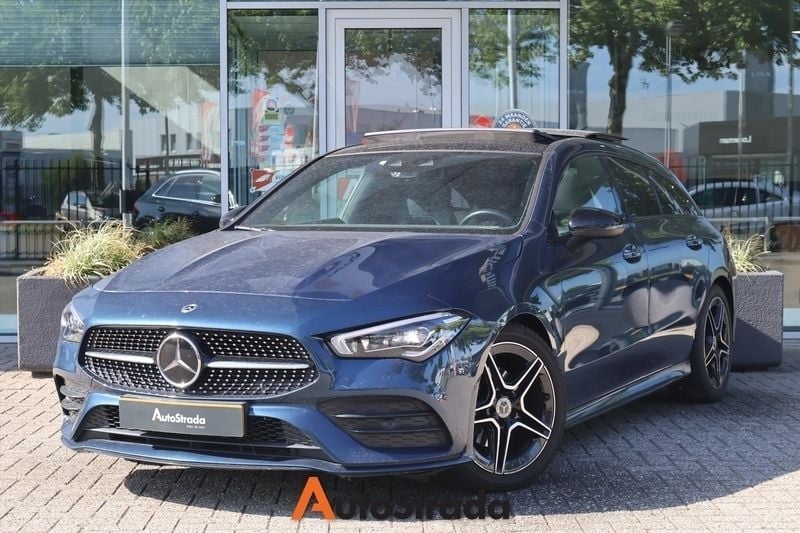Blauw Gebruikt 2022 Mercedes CLA180 Shooting Brake AMG line Stationwagen | € 31.900 (Eerlijke prijs) - Afbeelding 1/4