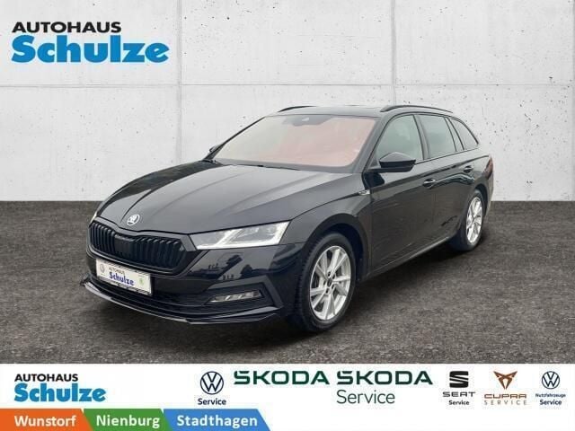 Zwart Gebruikt 2022 Skoda Octavia SportLine Stationwagen | € 37.173 (Goede deal) - Afbeelding 1/4