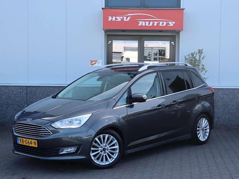 Grijs Gebruikt 2016 Ford Grand C-Max Titanium MPV | € 4.999 (Super prijs) - Afbeelding 1/3