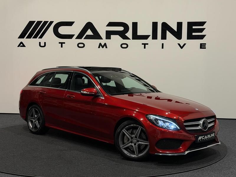 Rood Occasion 2020 Mercedes C250 AMG line Stationwagen | € 18.950 - Afbeelding 1/4