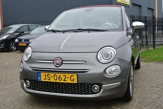 Grijs Gebruikt 2016 Fiat 500C Lounge Cabriolet | € 8.499 (Eerlijke prijs) - Afbeelding 1/2