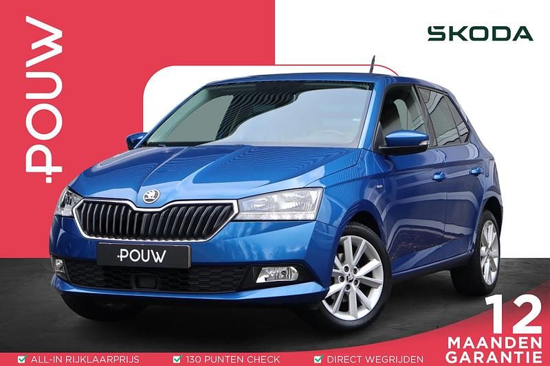 Blauw (metallic) Gebruikt 2019 Skoda Fabia Clever Hatchback | € 13.750 (Iets duurder) - Afbeelding 1/4