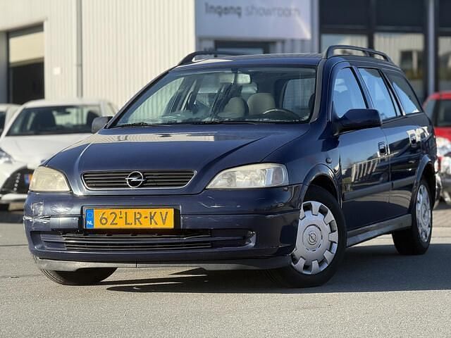 Occasion Opel Astra Njoy 101 PK (74 kW) 2003 Blauw Stationwagen