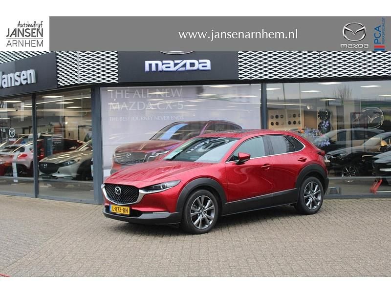 Soul red crystal m Occasion 2021 Mazda CX-30 Luxury SUV | € 26.750 (Iets duurder) - Afbeelding 1/4