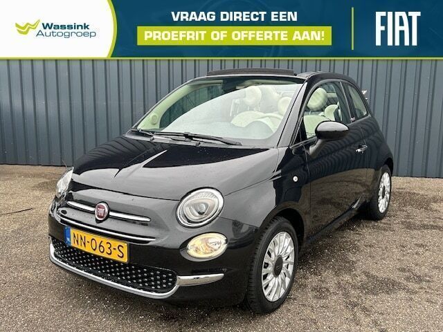Zwart Gebruikt 2017 Fiat 500C Lounge Cabriolet | € 12.290 (Iets duurder) - Afbeelding 1/4