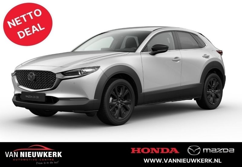 Wit Nieuw 2025 Mazda CX-30 Homura-Line SUV | € 37.790 - Afbeelding 1/4