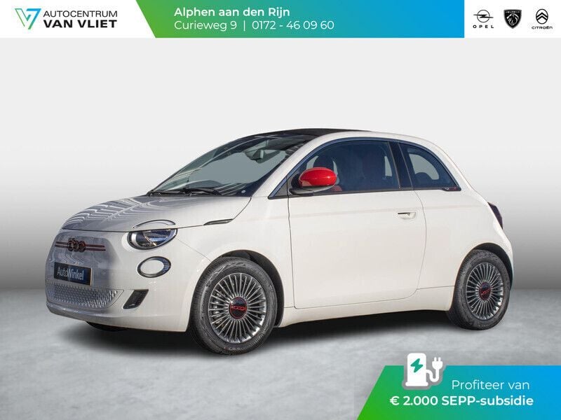 Wit Gebruikt 2023 Fiat 500e Red Cabriolet | € 21.840 (Eerlijke prijs) - Afbeelding 1/4