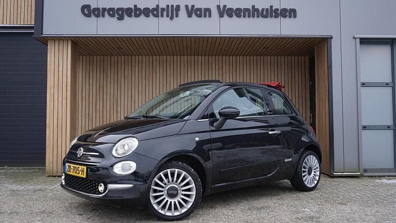 Zwart Occasion 2019 Fiat 500 Lounge Cabriolet | € 13.950 (Eerlijke prijs) - Afbeelding 1/4