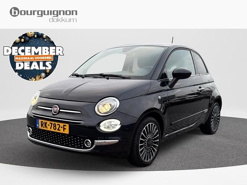 Zwart Gebruikt 2017 Fiat 500 Lounge Hatchback | € 10.249 (Eerlijke prijs) - Afbeelding 1/3