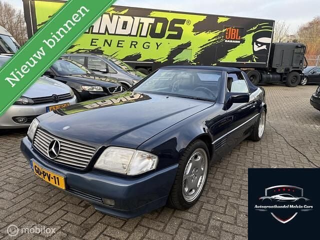 Blauw Occasion 1990 Mercedes SL500 Cabriolet | € 19.999 - Afbeelding 1/4