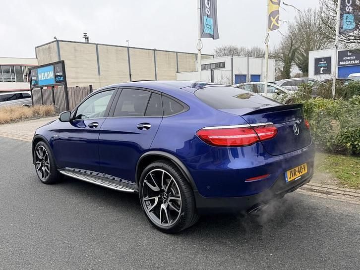 Occasion Mercedes GLC43 AMG AMG 368 PK (270 kW) 2018 Blauw Coupé
