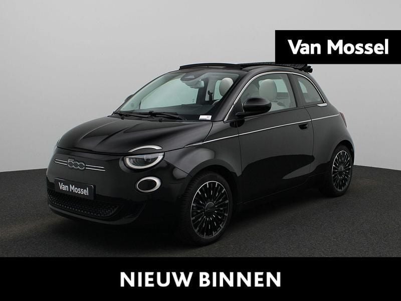 Zwart Gebruikt 2023 Fiat 500e La Prima Cabriolet | € 23.900 (Goede deal) - Afbeelding 1/4