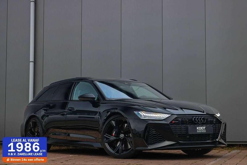 Zwart Gebruikt 2023 Audi RS6 S-Line Stationwagen | € 149.995 - Afbeelding 1/4