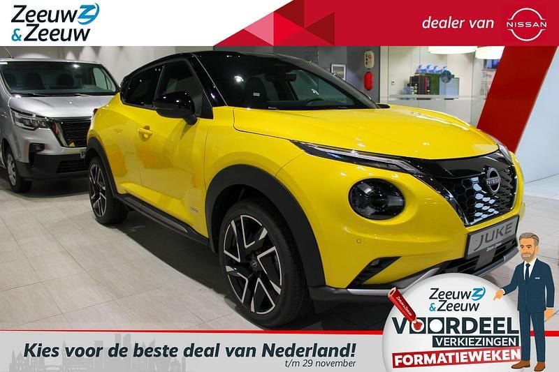 Yellow metallic/ zwart dak Gebruikt 2024 Nissan Juke SUV | € 36.369 (Eerlijke prijs) - Afbeelding 1/4