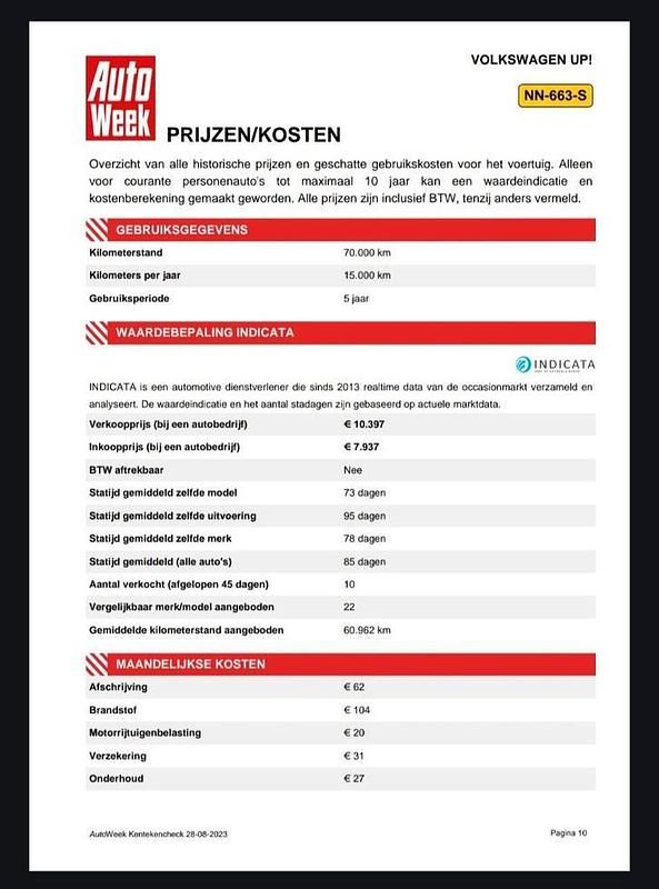 Occasion VW up! 59 PK (43 kW) 2017 Hatchback