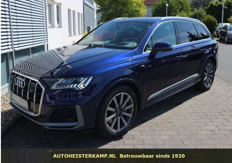 Blauw Gebruikt 2021 Audi Q7 S-Line SUV | € 87.950 - Afbeelding 1/4