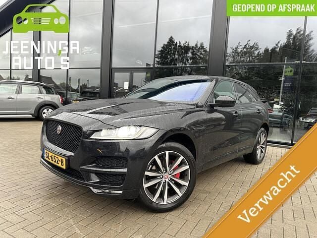 Zwart Gebruikt 2018 Jaguar F-Pace Portfolio SUV | € 24.900 (Eerlijke prijs) - Afbeelding 1/4