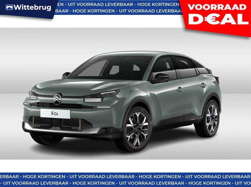 Groen, metallic lak Nieuw 2025 Citroën e-C4 Business Class SUV | € 33.333 (Eerlijke prijs) - Afbeelding 1/4