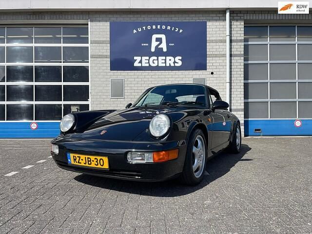 Zwart Gebruikt 1991 Porsche 911 Carrera Cabriolet | € 67.500 - Afbeelding 1/4