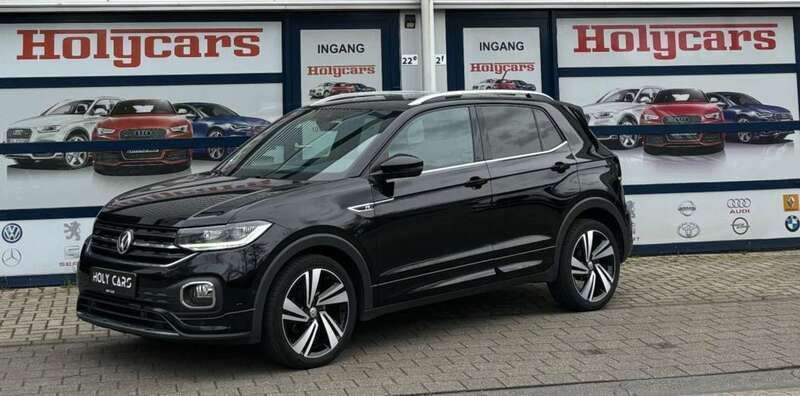 Zwart Gebruikt 2019 VW T-Cross R-line SUV | € 22.500 (Eerlijke prijs) - Afbeelding 1/4