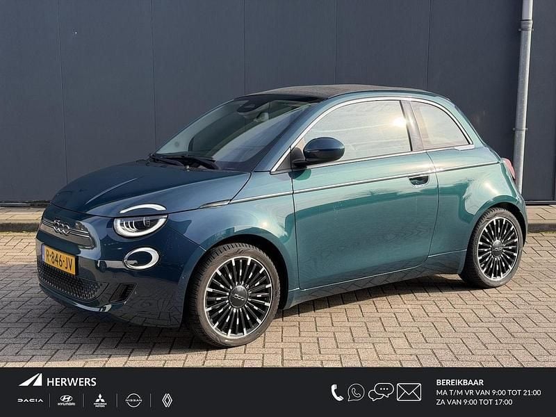 Occasion Fiat 500e La Prima 86 kW (118 PK) 2021 Groen Cabriolet