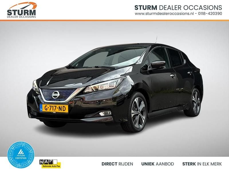 Zwart Gebruikt 2019 Nissan Leaf Tekna Hatchback | € 13.549 (Eerlijke prijs) - Afbeelding 1/4
