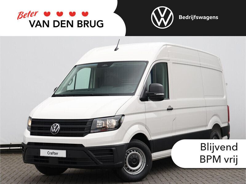 Wit Nieuw 2024 VW Crafter Trendline Van | € 33.950 - Afbeelding 1/3