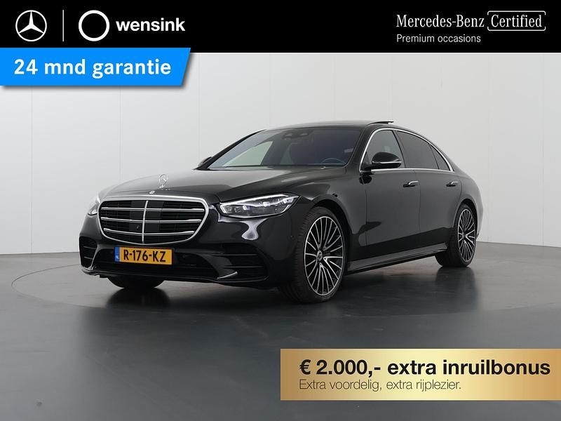 Zwart Occasion 2022 Mercedes S500 AMG line Sedan | € 99.850 (Super prijs) - Afbeelding 1/4