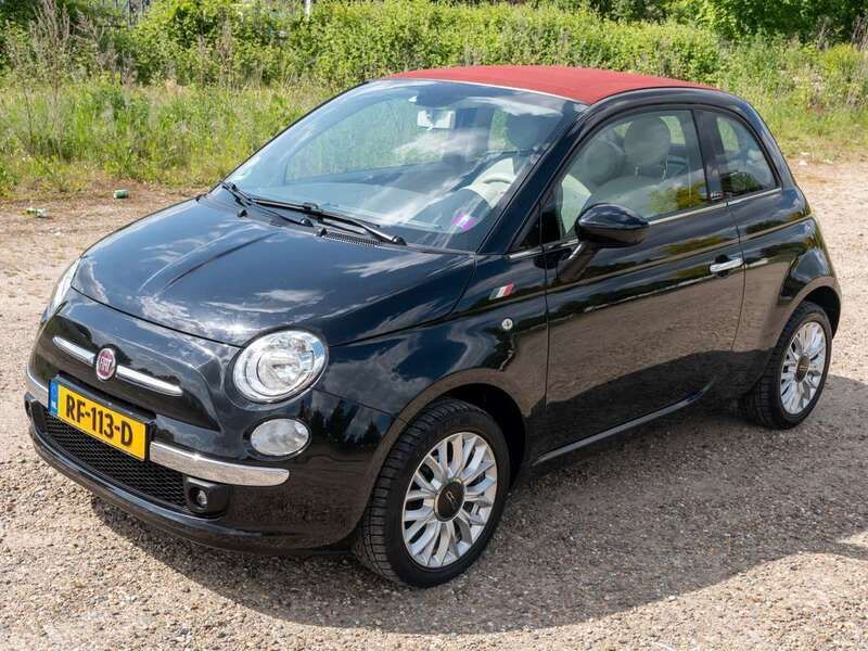 Zwart Gebruikt 2014 Fiat 500C Lounge Cabriolet | € 7.895 (Eerlijke prijs) - Afbeelding 1/4