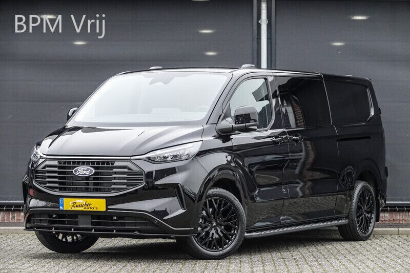 Zwart Nieuw 2024 Ford Transit Custom Limited Van | € 52.950 - Afbeelding 1/4