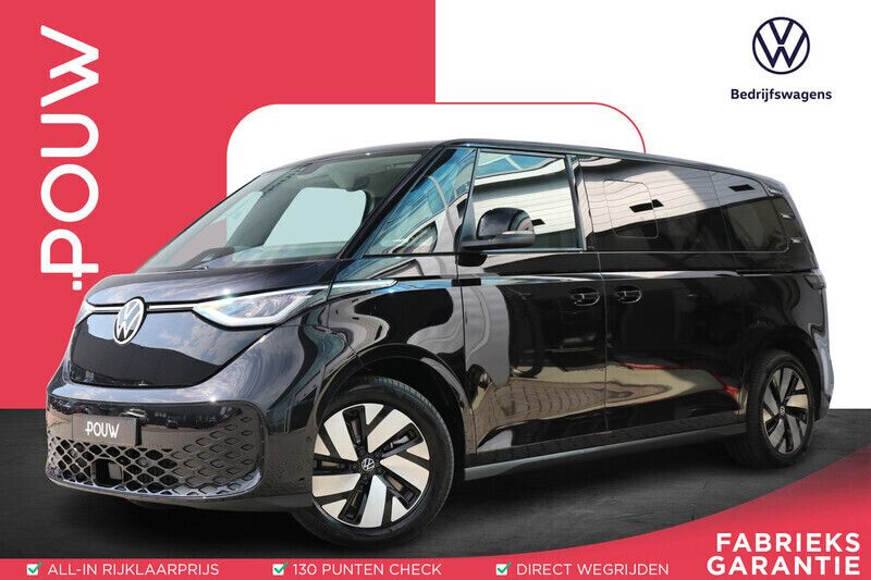 Zwart Nieuw 2025 VW ID. Buzz Pro Van | € 64.950 (Duur) - Afbeelding 1/4