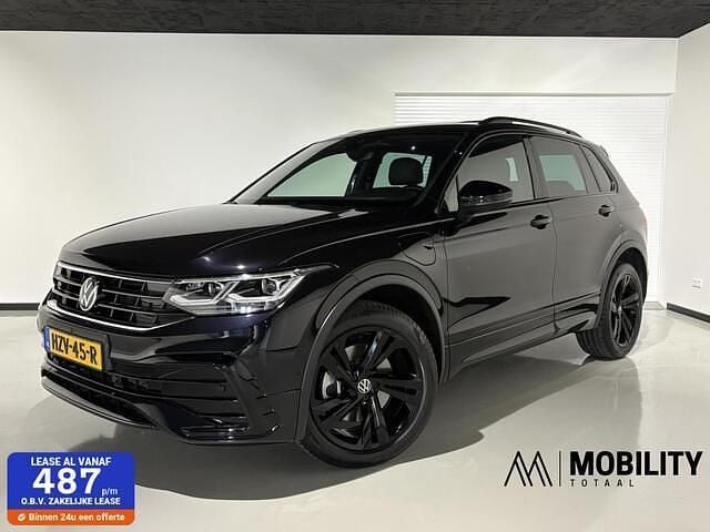 Zwart Gebruikt 2021 VW Tiguan R-line SUV | € 36.750 (Eerlijke prijs) - Afbeelding 1/4
