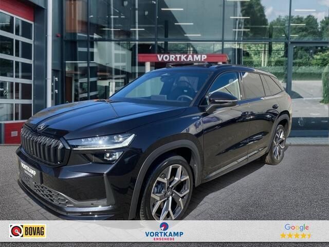 Zwart Nieuw 2025 Skoda Kodiaq SportLine SUV | € 56.950 (Eerlijke prijs) - Afbeelding 1/4