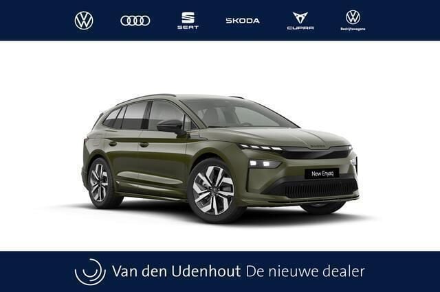 Groen Nieuw 2025 Skoda Enyaq iV SportLine SUV | € 54.350 - Afbeelding 1/4