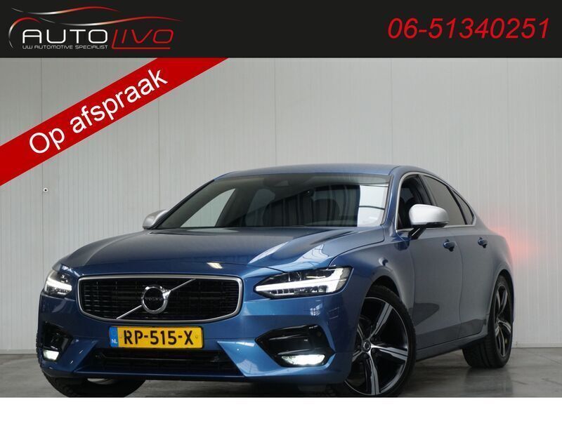 Blauw, metallic lak Gebruikt 2018 Volvo S90 R-Design Sedan | € 27.995 (Eerlijke prijs) - Afbeelding 1/4