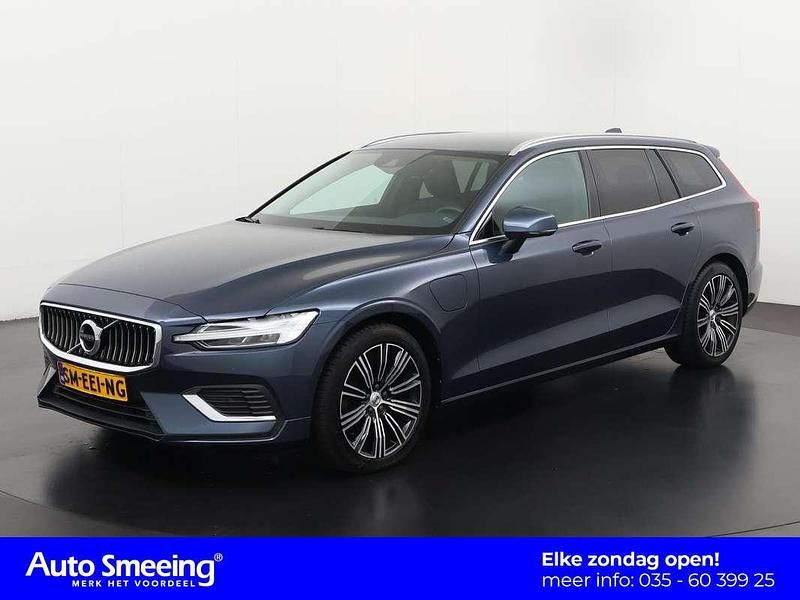 Denim blue (723) Occasion 2021 Volvo V60 Inscription Stationwagen | € 29.695 (Super prijs) - Afbeelding 1/4