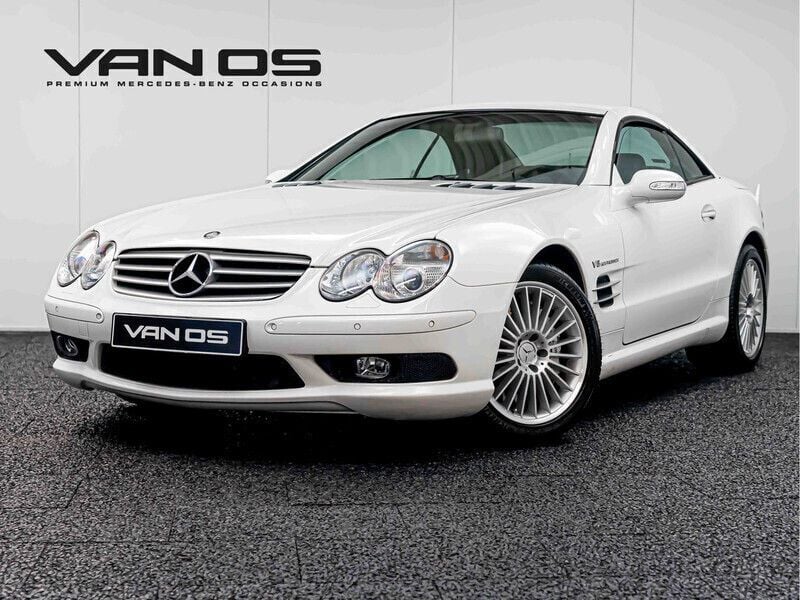 Wit, metallic lak Gebruikt 2003 Mercedes SL55 AMG AMG Cabriolet | € 39.995 (Super prijs) - Afbeelding 1/4