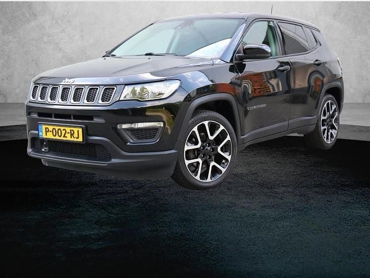 Zwart Gebruikt 2019 Jeep Compass Sport SUV | € 17.395 (Eerlijke prijs) - Afbeelding 1/4