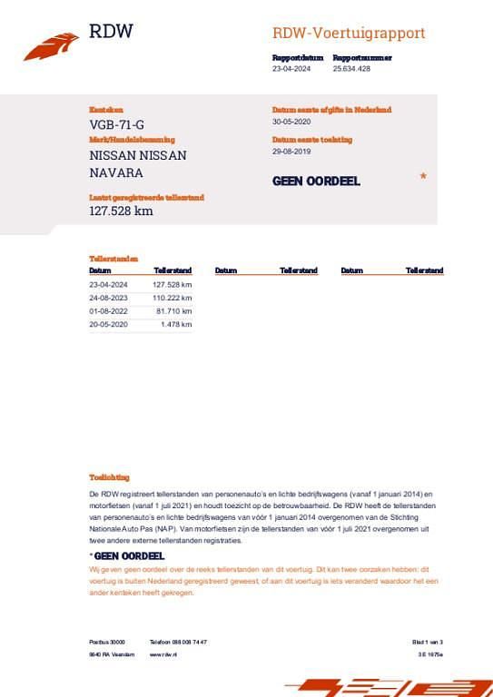 Oranje Gebruikt 2019 Nissan Navara N-Connecta Pickup | € 27.850 (Eerlijke prijs) - Afbeelding 1/1