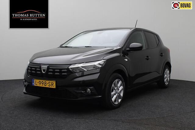 Zwart Gebruikt 2021 Dacia Sandero Comfort Hatchback | € 10.499 (Eerlijke prijs) - Afbeelding 1/4