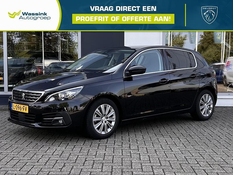 Zwart Gebruikt 2021 Peugeot 308 Premium Hatchback | € 17.435 (Eerlijke prijs) - Afbeelding 1/4
