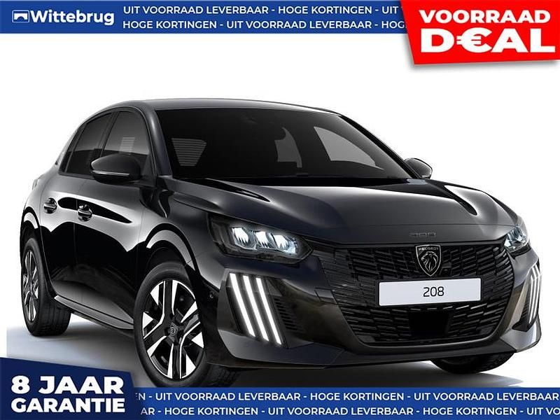 Nieuw Peugeot 208 Allure 110 PK (80 kW) 2025 Zwart Hatchback