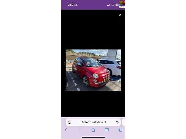 Rood Gebruikt 2011 Fiat 500C Lounge Cabriolet | € 4.499 (Goede deal) - Afbeelding 1/4